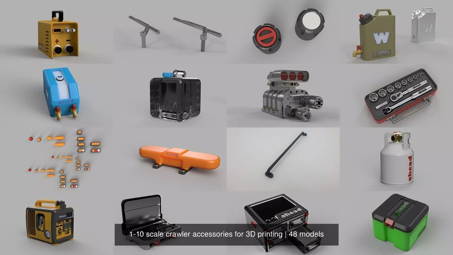 1-10 scale crawler accessories for 3D printing 3D Model Collection_0