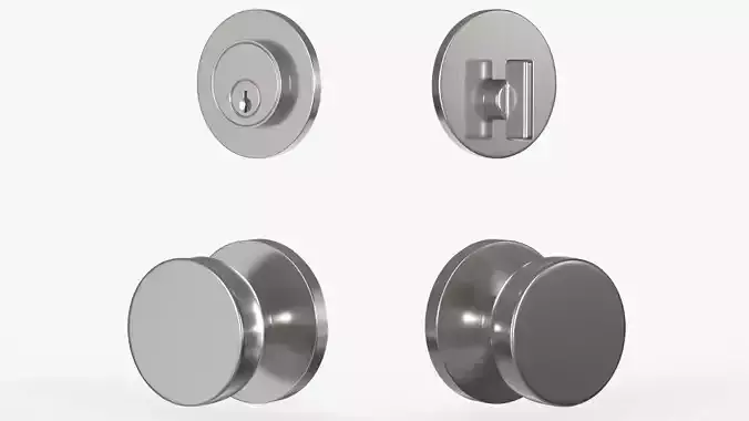 Tumalo Knob - Nickel Cylinder Round Deadbolt