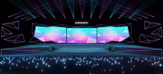 concert stage design 3D model