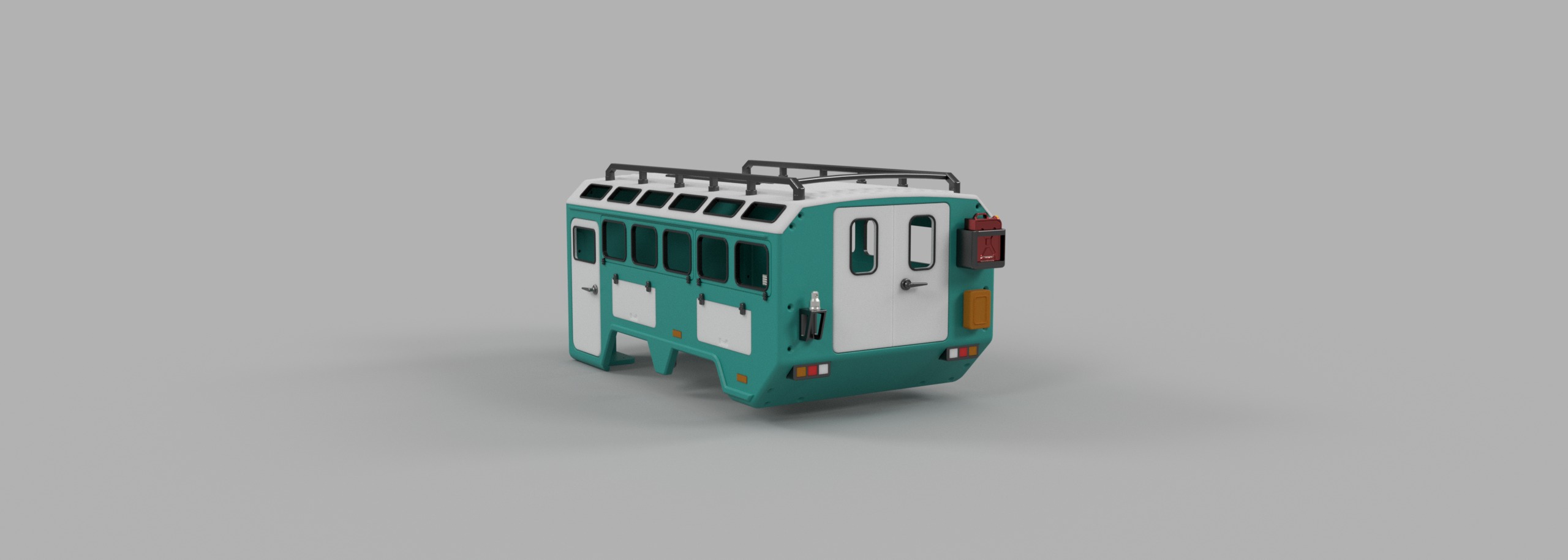 Crawler 4320 6x6 Expedition Cab - 1-10 RC body attachment 3D print model_12
