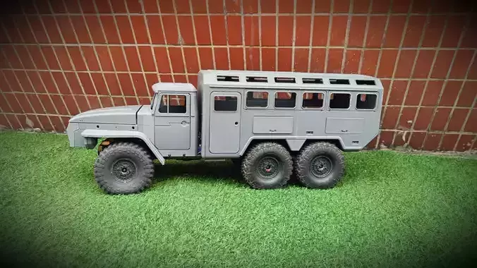 Crawler 4320 6x6 Expedition Cab - 1-10 RC body attachment 3D print model
