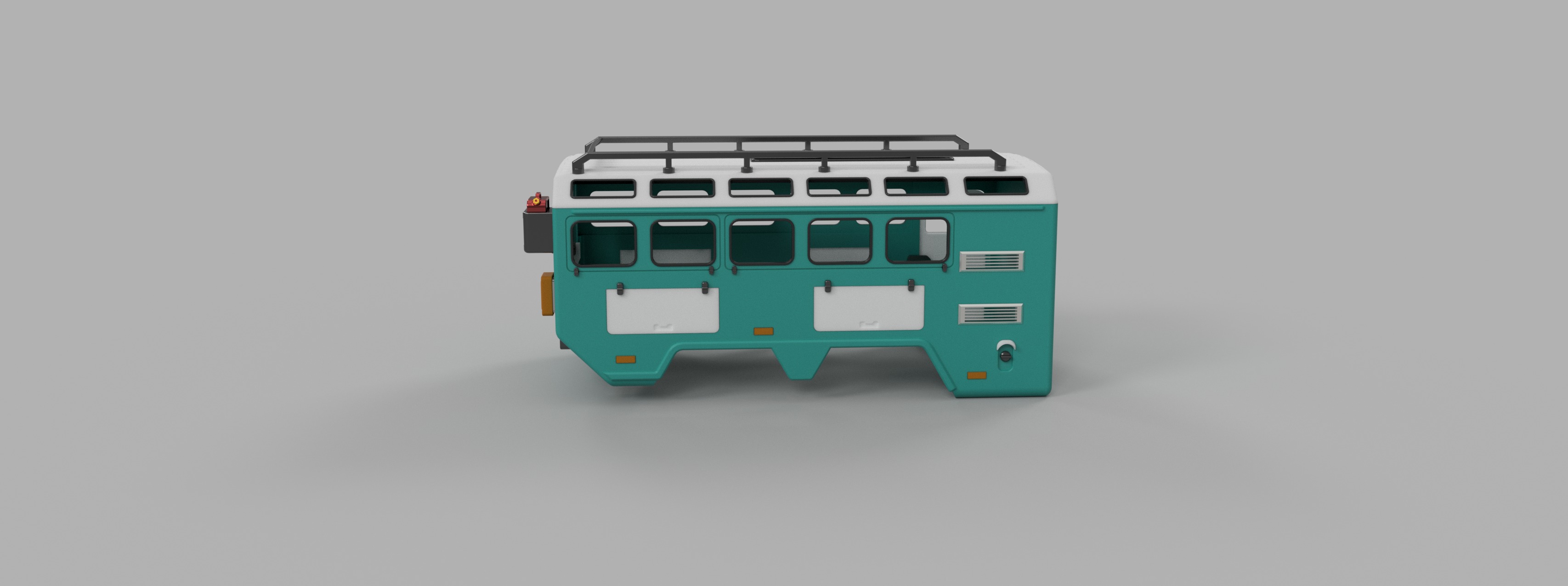 Crawler 4320 6x6 Expedition Cab - 1-10 RC body attachment 3D print model_10