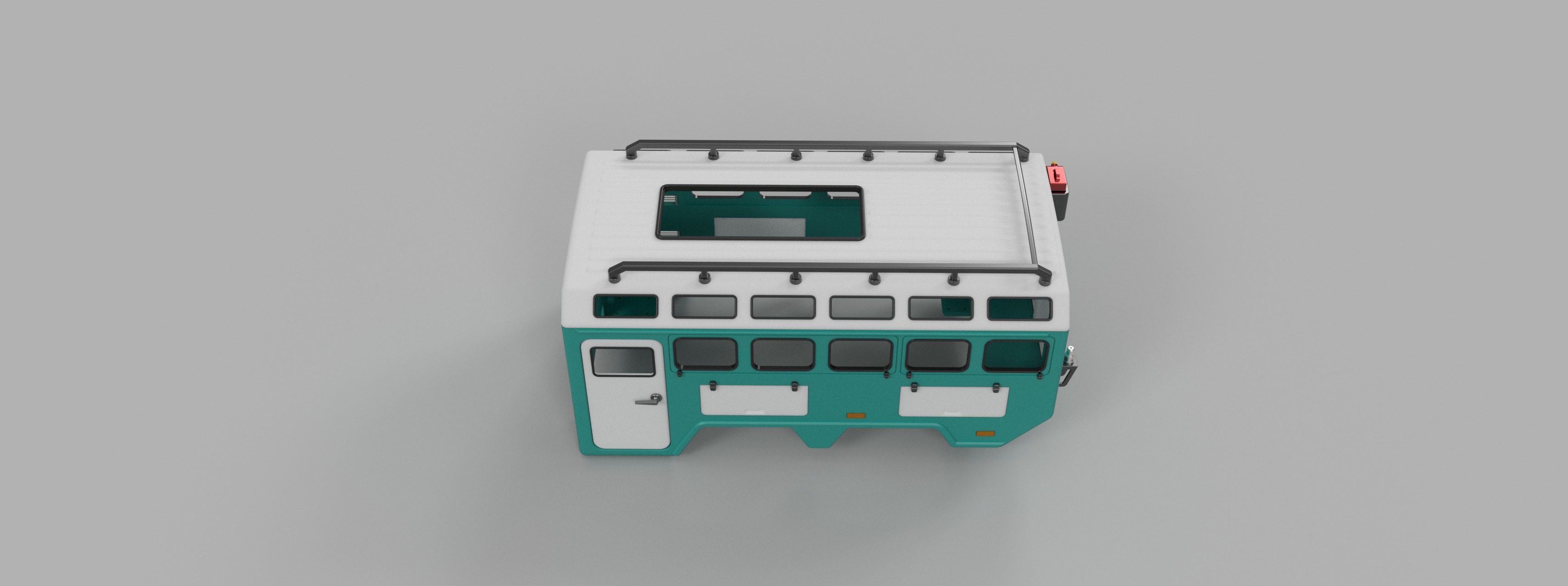 Crawler 4320 6x6 Expedition Cab - 1-10 RC body attachment 3D print model_9