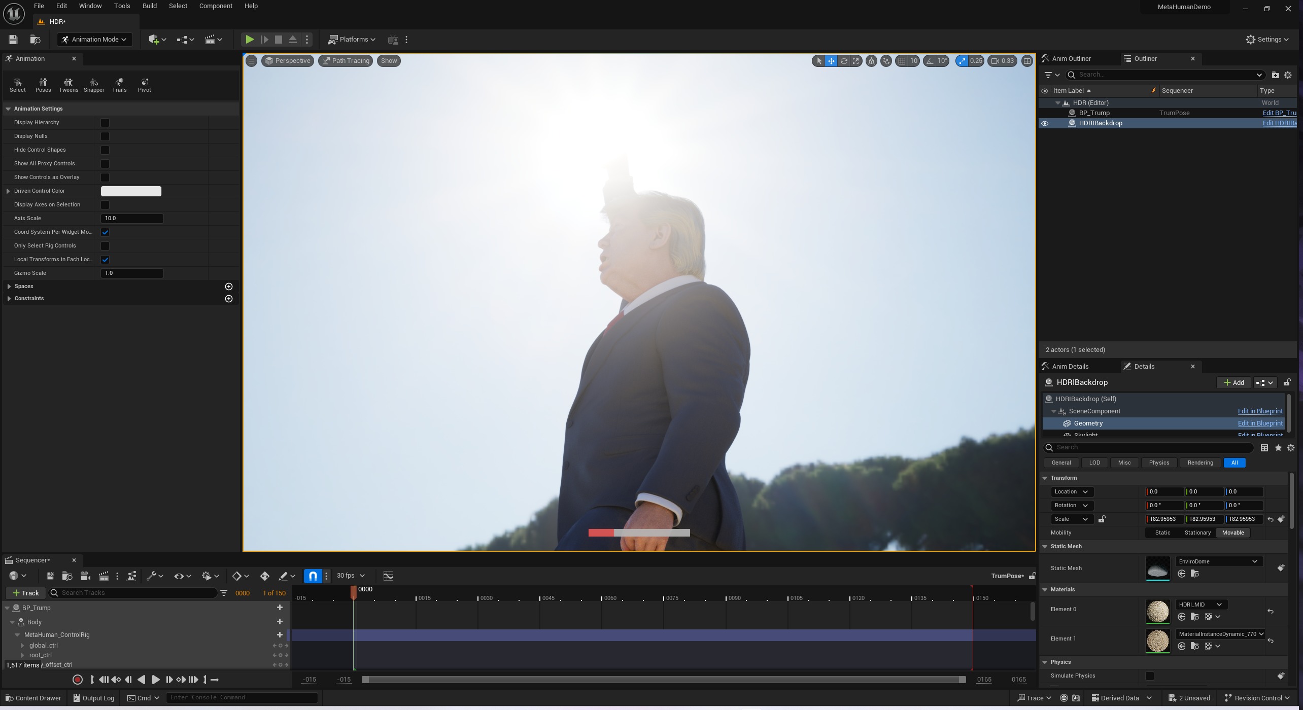 PhotoRealistic Trump portriat Unreal Engine Version 3D model_12