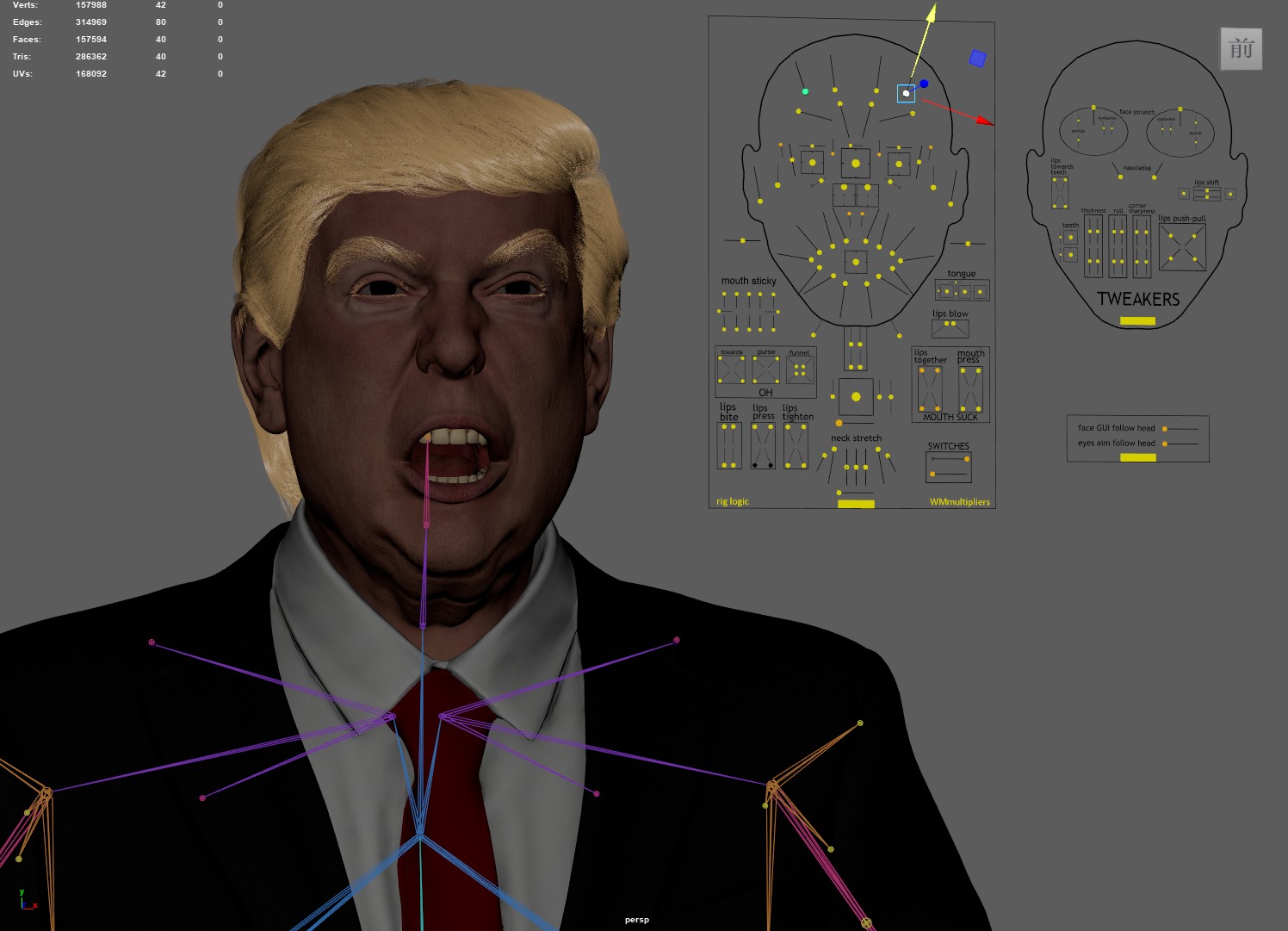 PhotoRealistic Trump portriat Unreal Engine Version 3D model_8