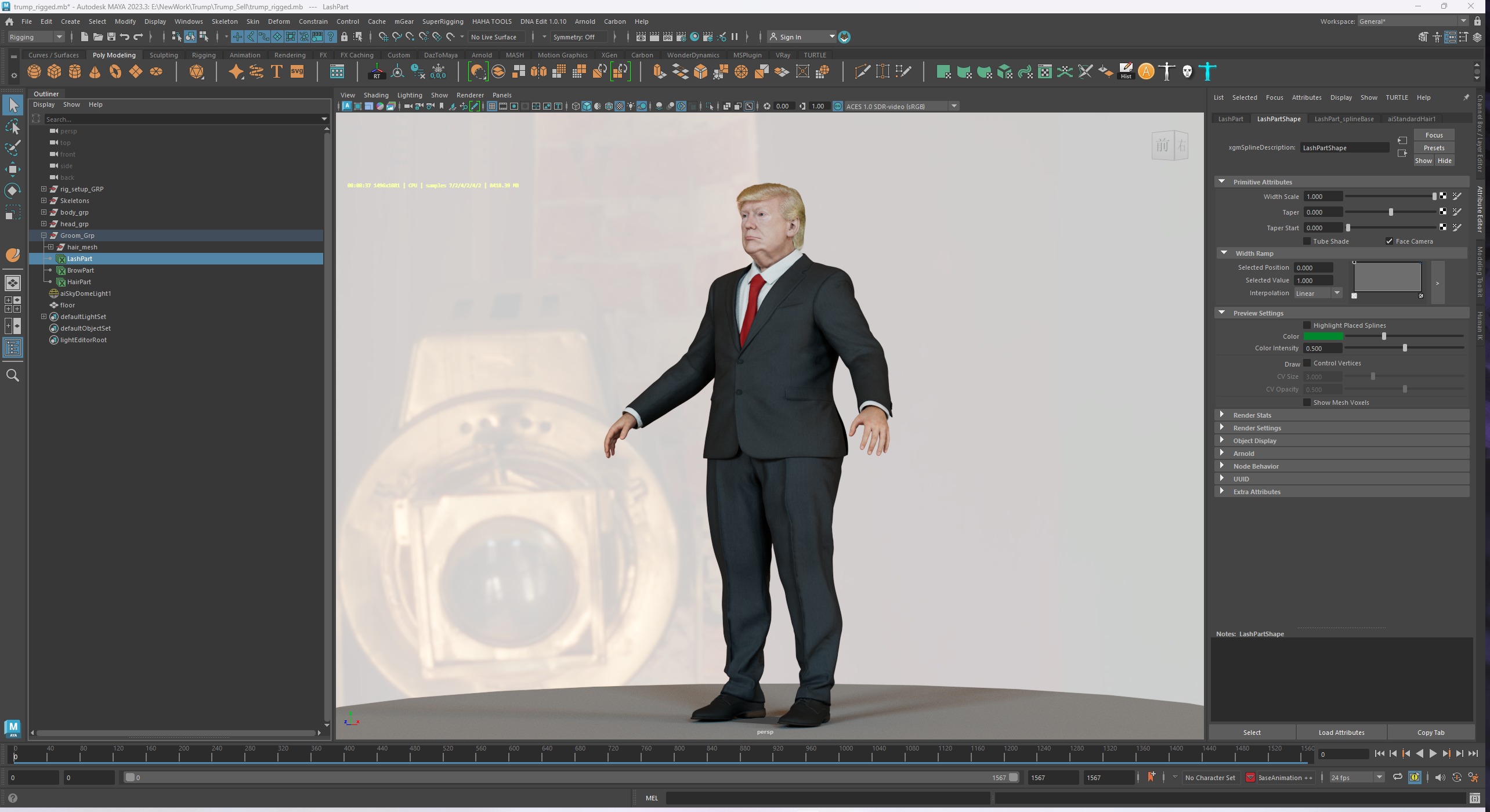 PhotoRealistic Trump portriat Unreal Engine Version 3D model_9