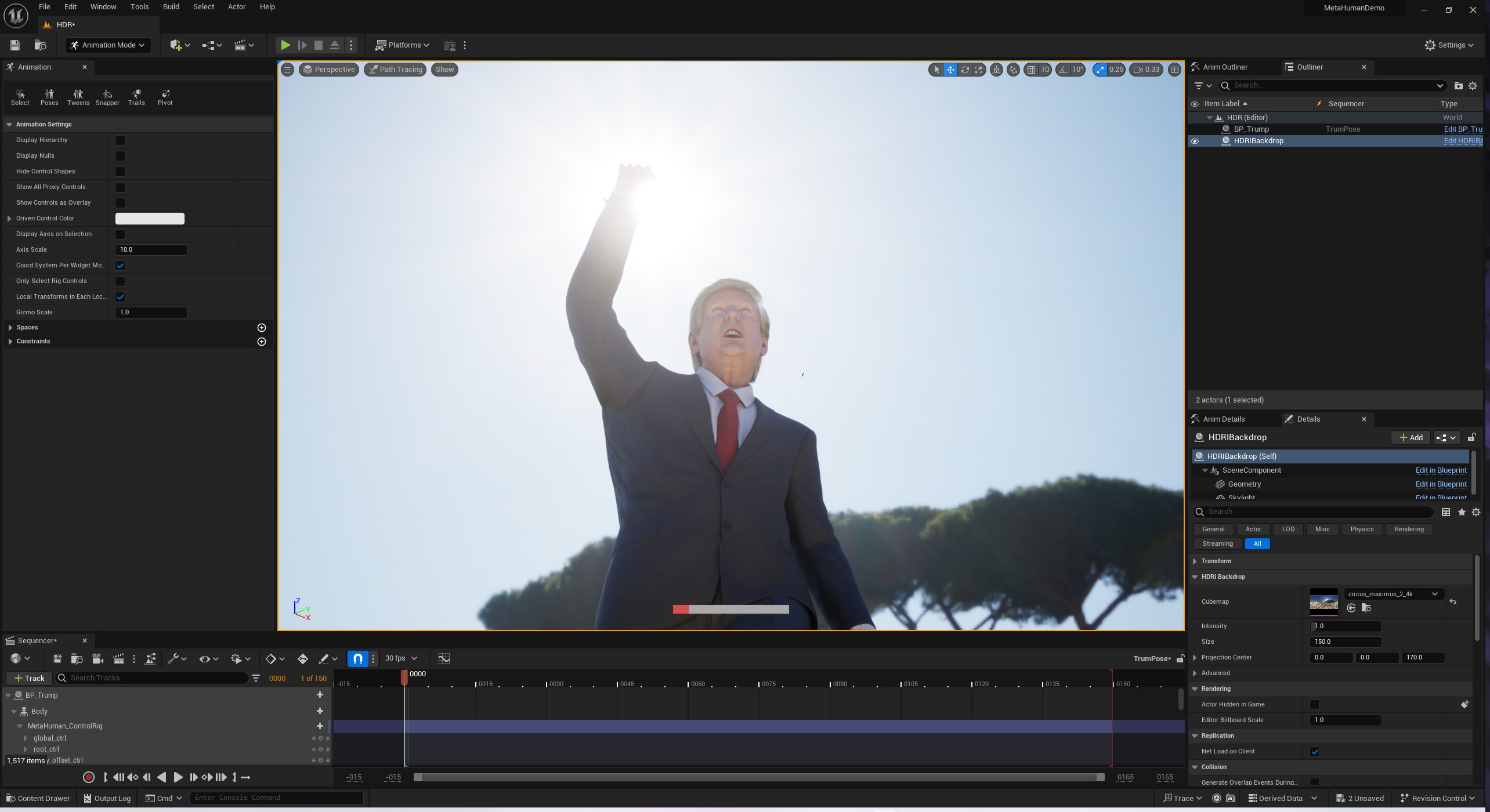 PhotoRealistic Trump portriat Unreal Engine Version 3D model_3