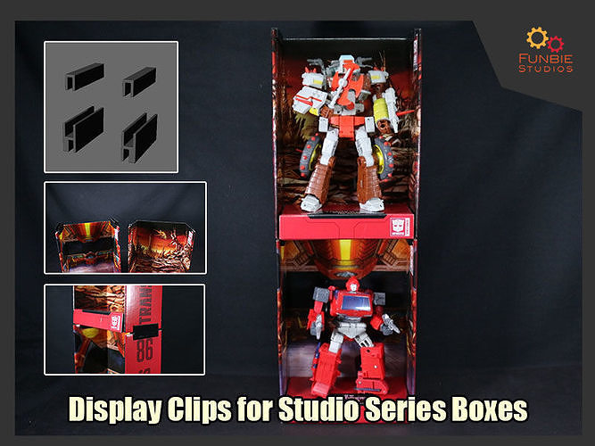 Display Clips for Transformers Studio Series Boxes Free 3D print model