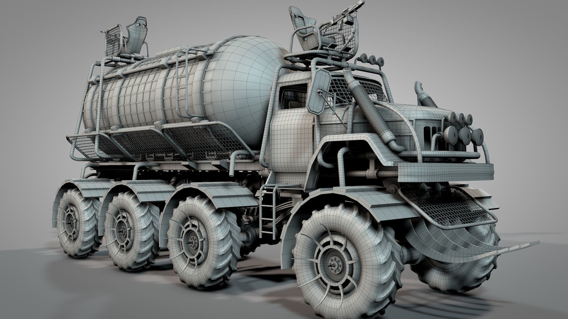 War Truck 3D model_8
