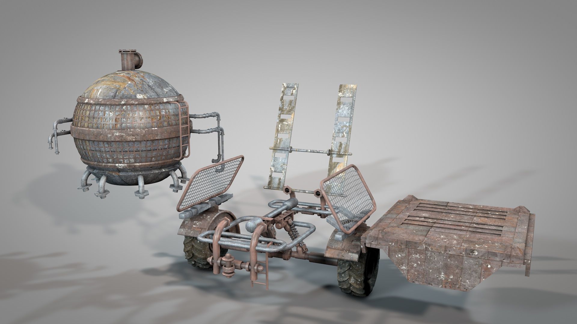 War Truck 3D model_25