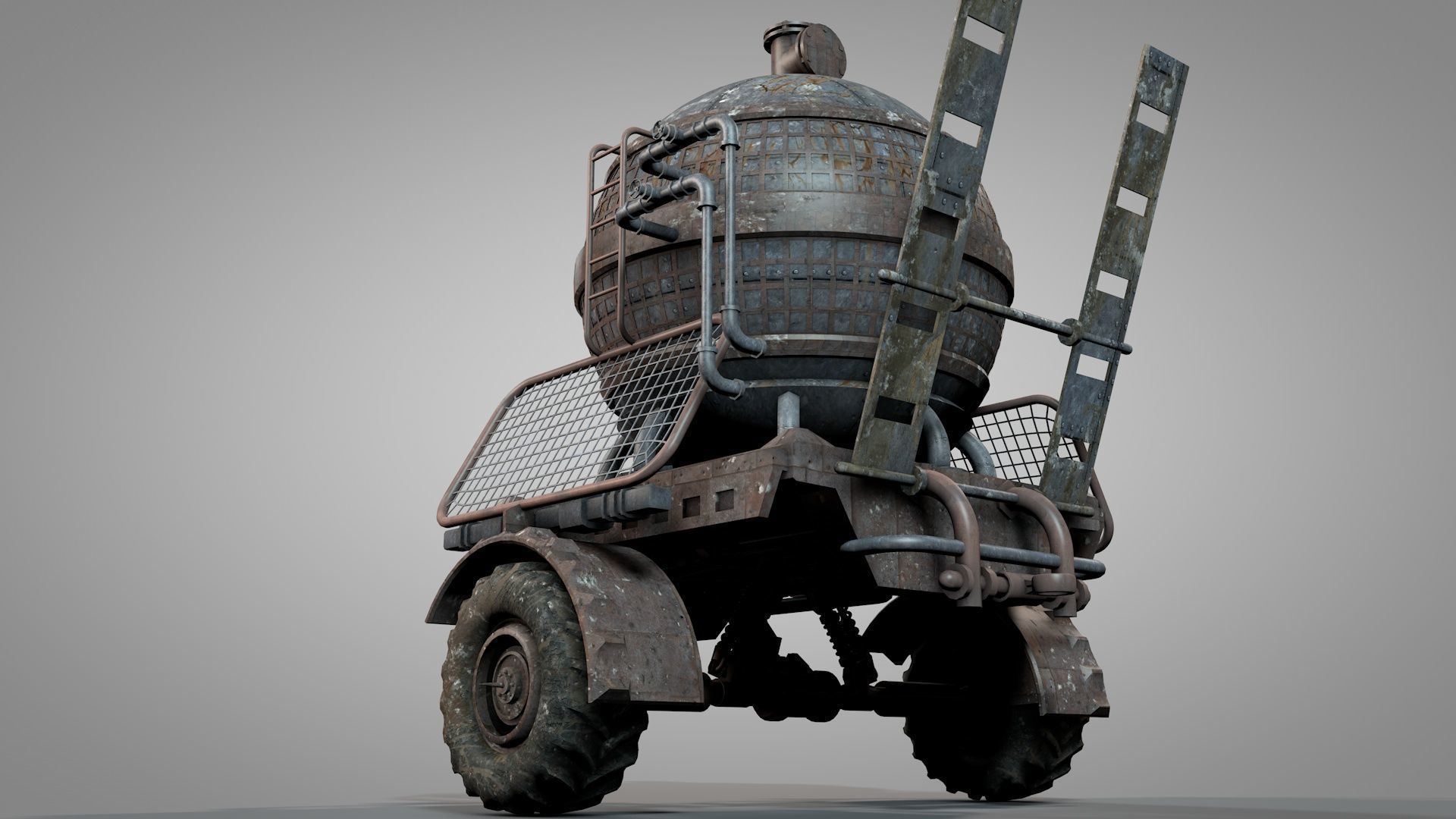 War Truck 3D model_23