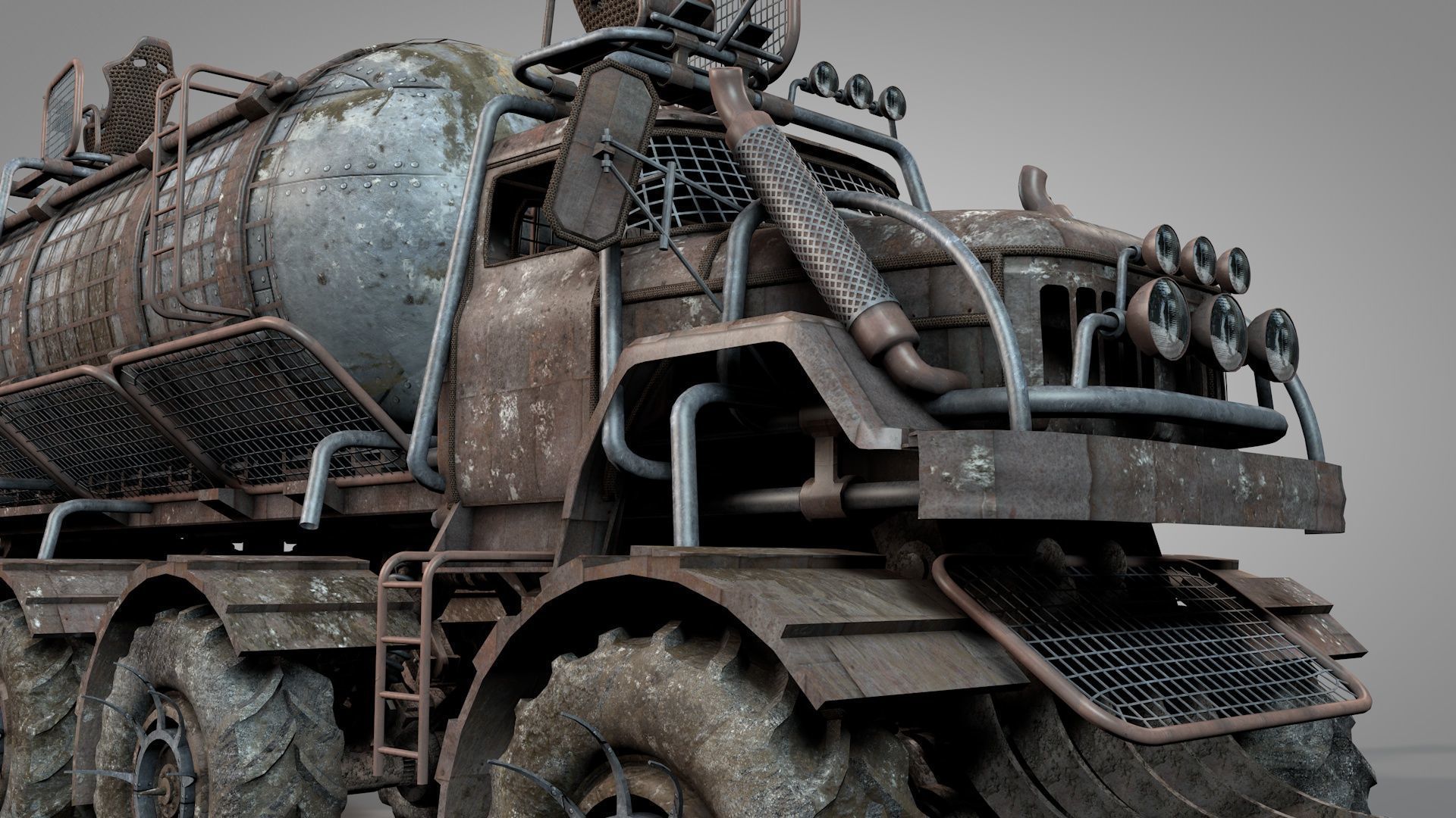 War Truck 3D model_3