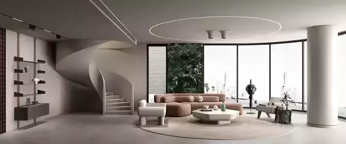 Interior Living-room sofa 3D model