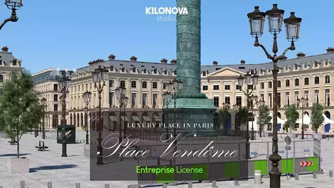 Paris Place Vendome Entreprise License 3D model