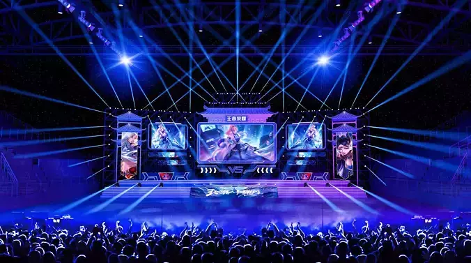 E-sports game stage design 3D model