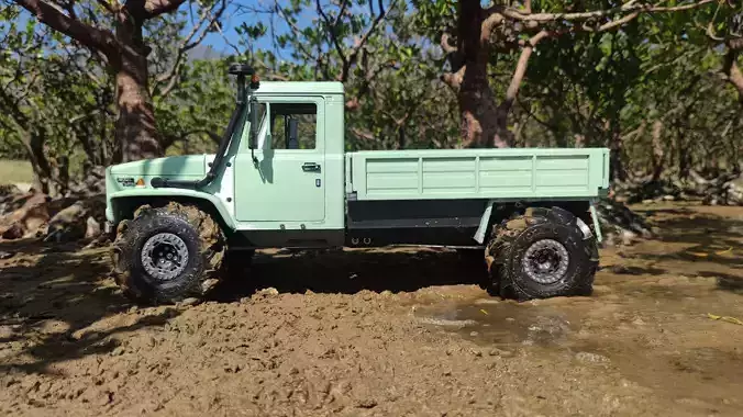 Crawler G3308 Sideboard Flatbed - 1-10 RC body attachment 3D print model