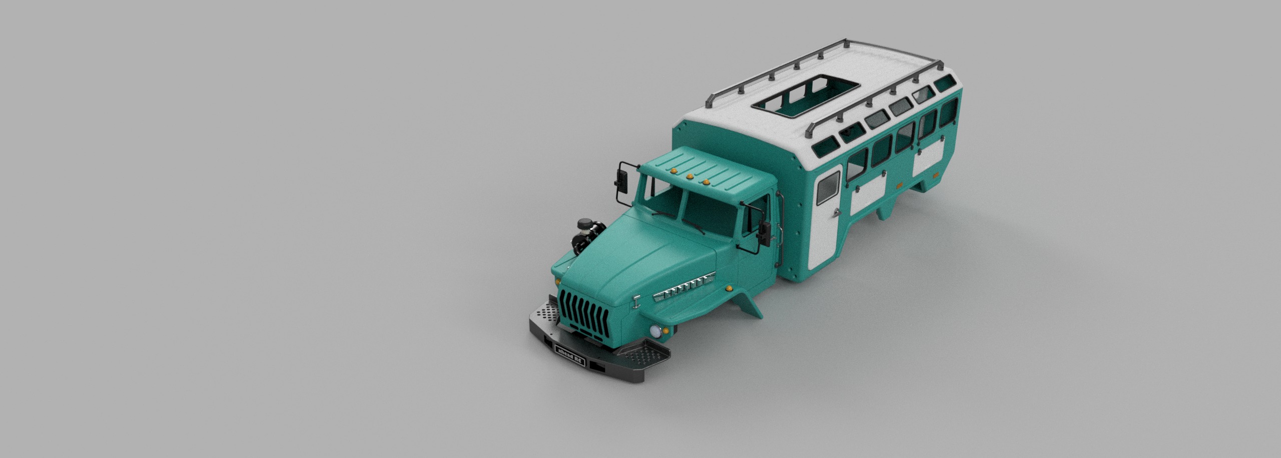 Crawler 4320 Winch Bumper 3D print model_5
