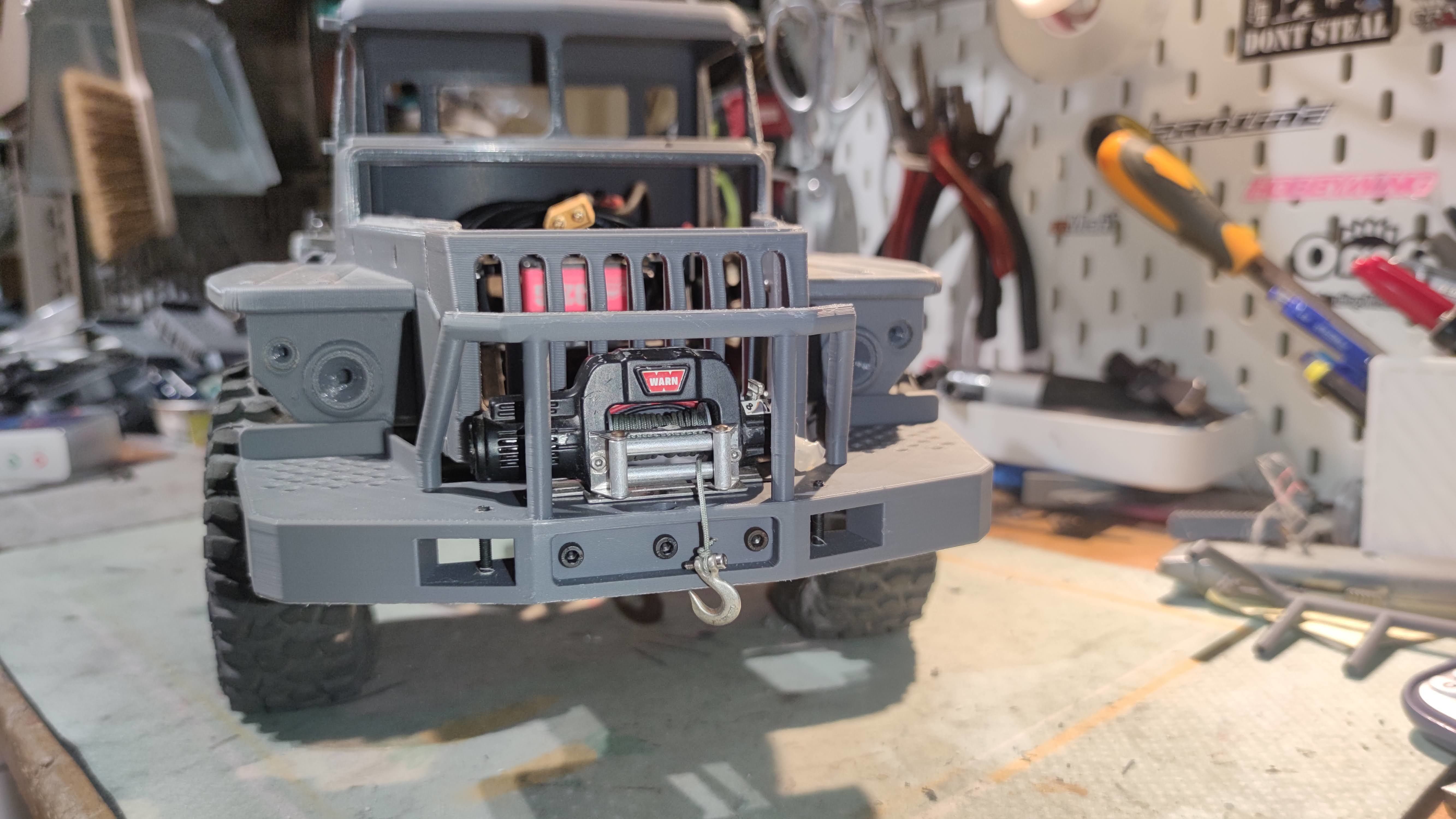 Crawler 4320 Winch Bumper 3D print model_2