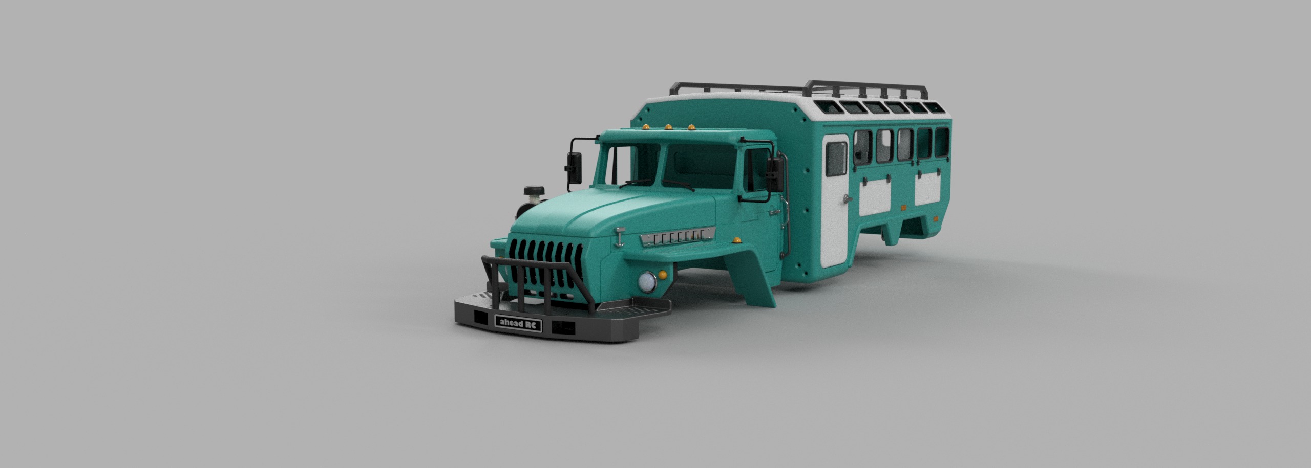 Crawler 4320 Winch Bumper 3D print model_3