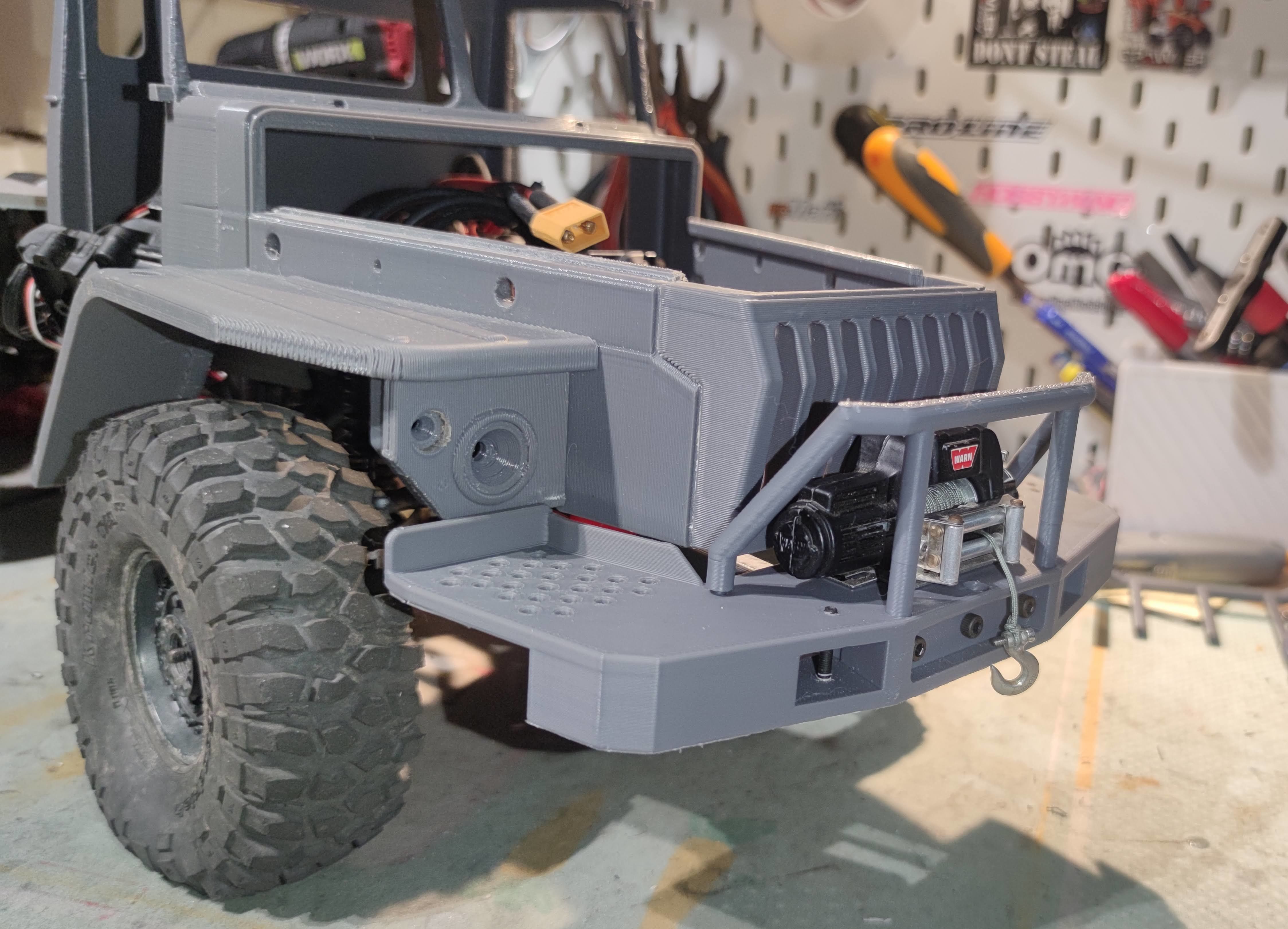 Crawler 4320 Winch Bumper 3D print model_1