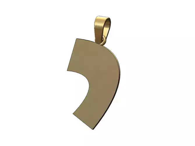 Yod jewish hebrew initials alphabet pendant charm bail