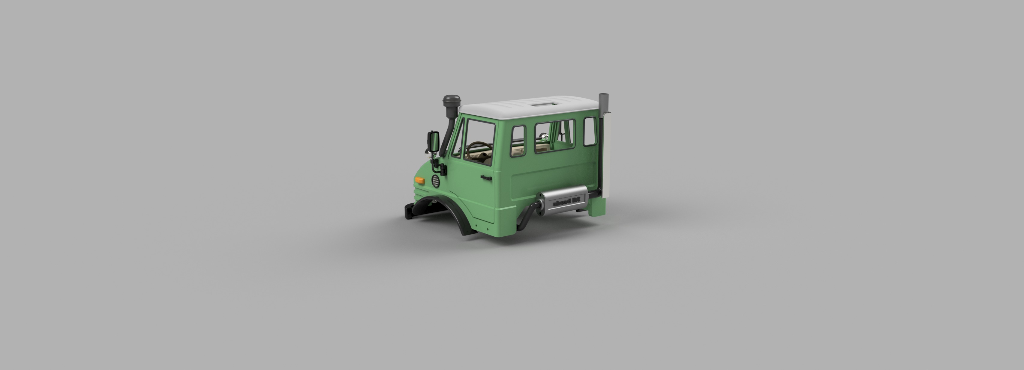 Crawler Bog 406 Cab  - 1-10 RC body 3D print model_13