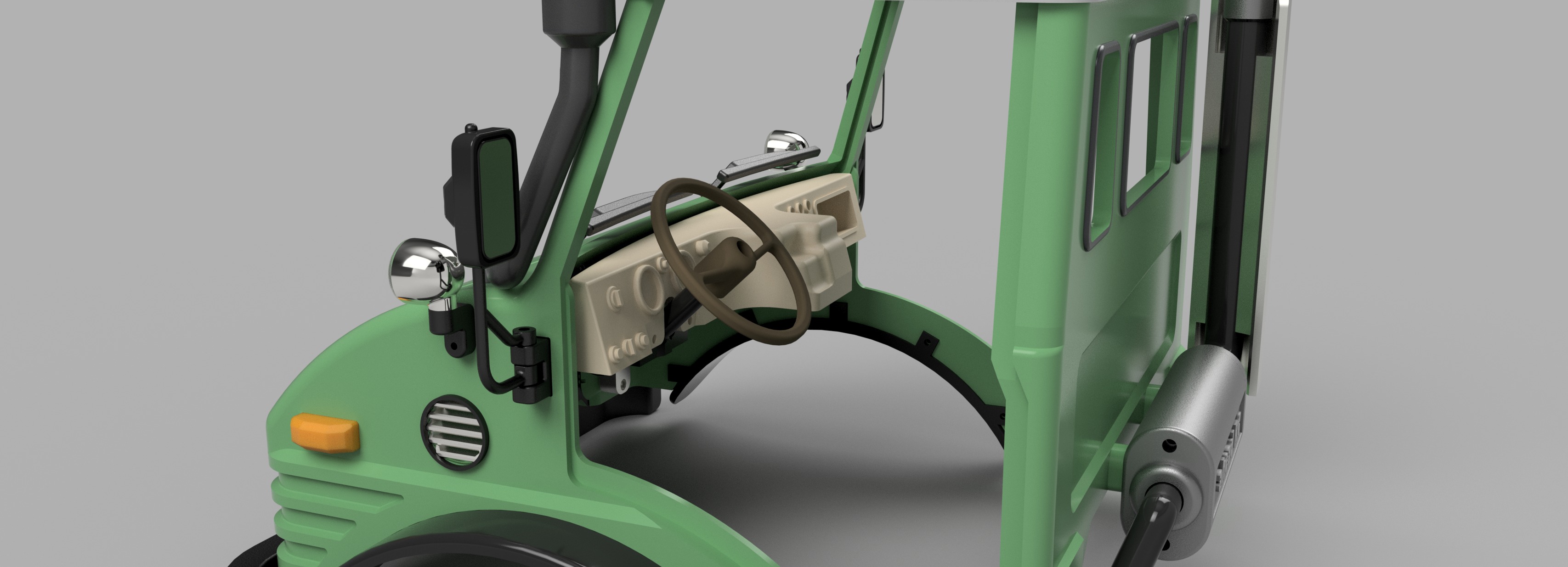 Crawler Bog 406 Cab  - 1-10 RC body 3D print model_17