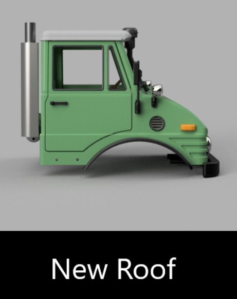 Crawler Bog 406 Cab  - 1-10 RC body 3D print model_22