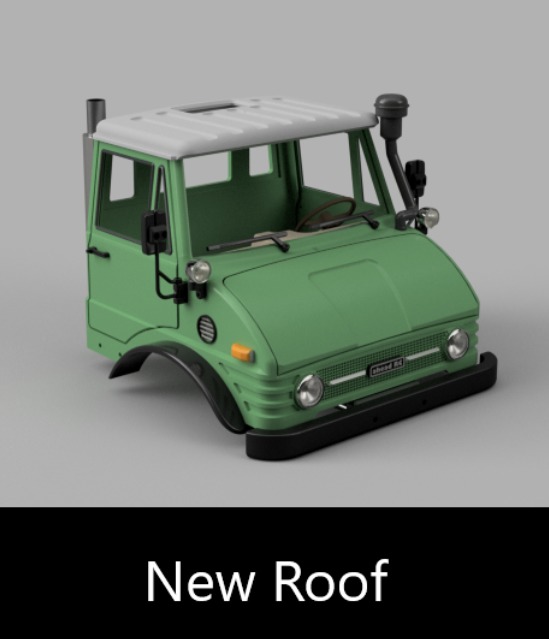 Crawler Bog 406 Cab  - 1-10 RC body 3D print model_24