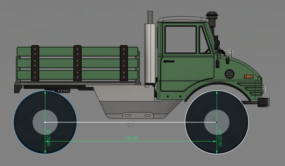 Crawler Bog 406 Cab  - 1-10 RC body 3D print model_9