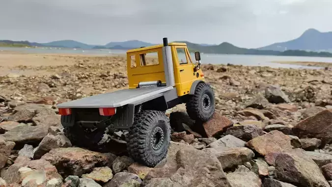 Crawler Bog 406 Flatbed 4x4 - 1-10 RC body attachment 3D print model
