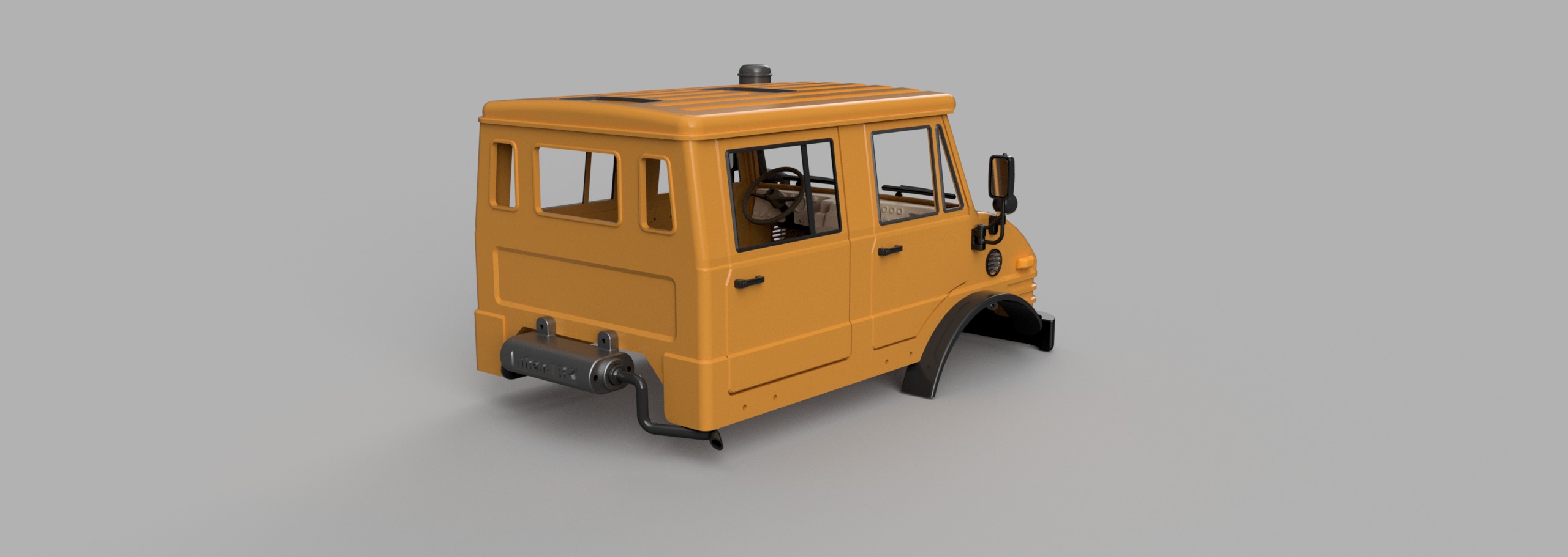 Crawler Bog 406 Crew Cab  - 1-10 RC body 3D print model_19