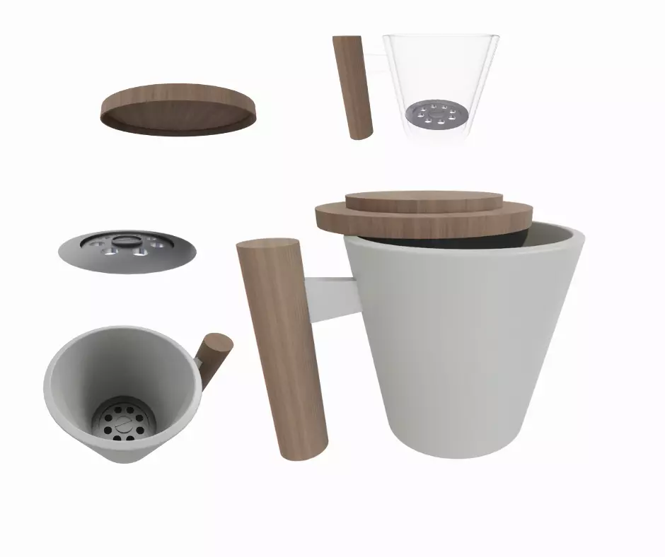 Mug with Drain Cover for Pure Sip 3D print model_0