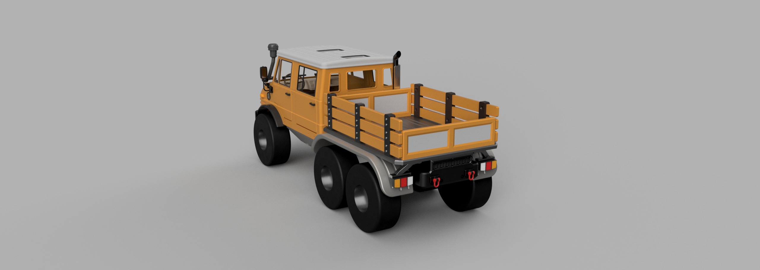 Bog 406 TRX6 Flatbed for Crew Cab - 1-10 RC body attachment 3D print model_7