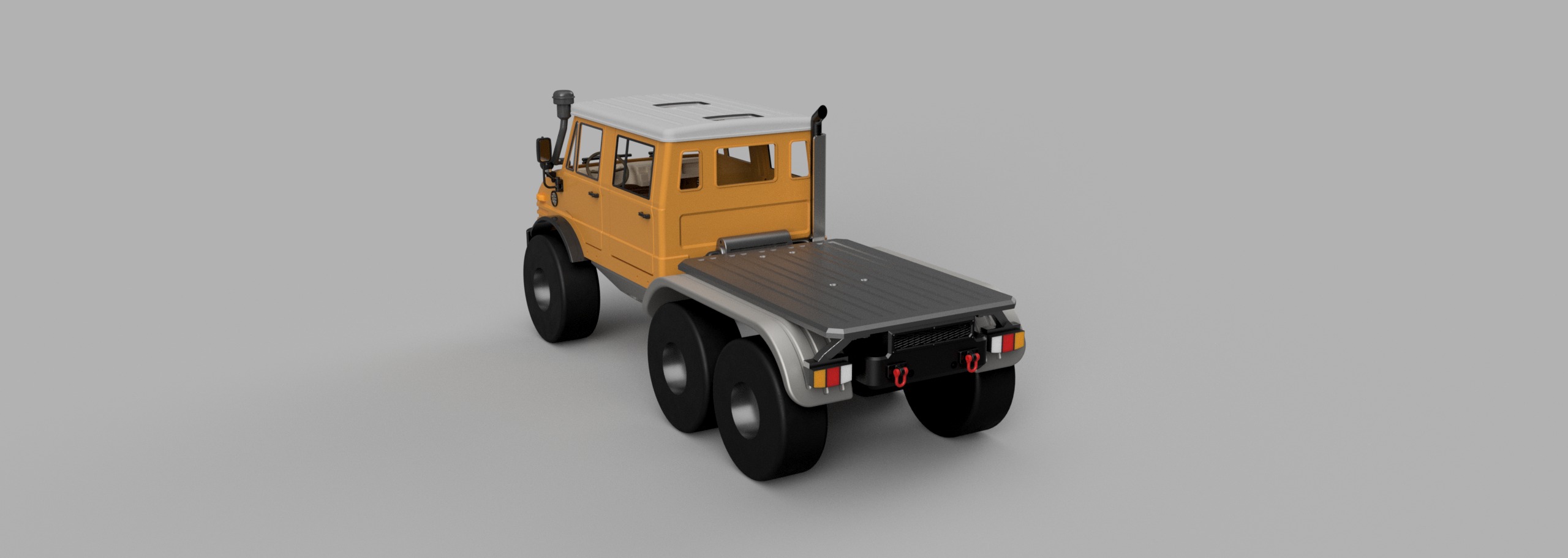 Bog 406 TRX6 Flatbed for Crew Cab - 1-10 RC body attachment 3D print model_8