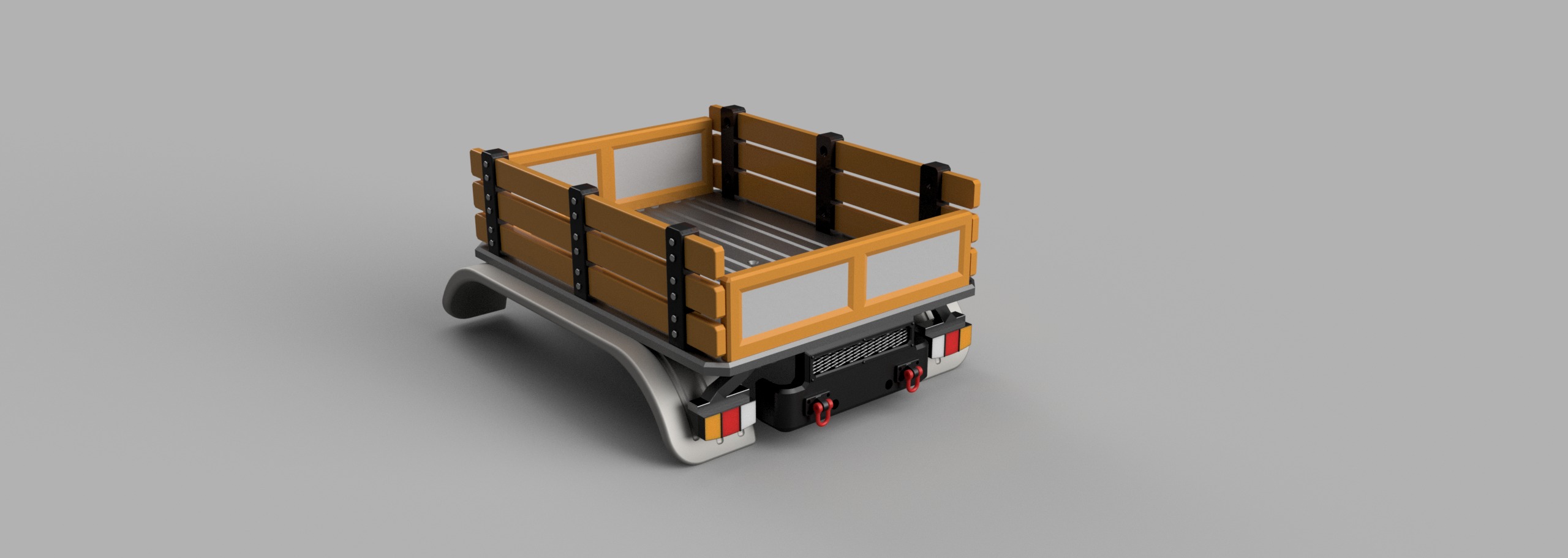 Bog 406 TRX6 Flatbed for Crew Cab - 1-10 RC body attachment 3D print model_14