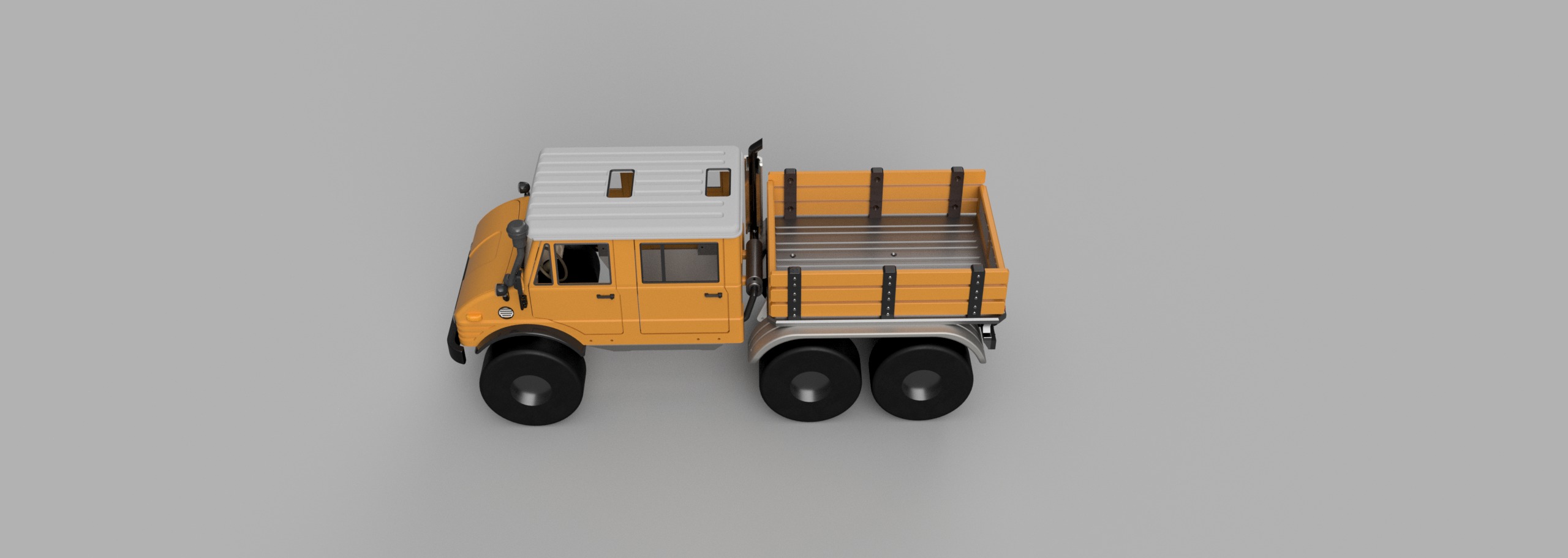 Bog 406 TRX6 Flatbed for Crew Cab - 1-10 RC body attachment 3D print model_16