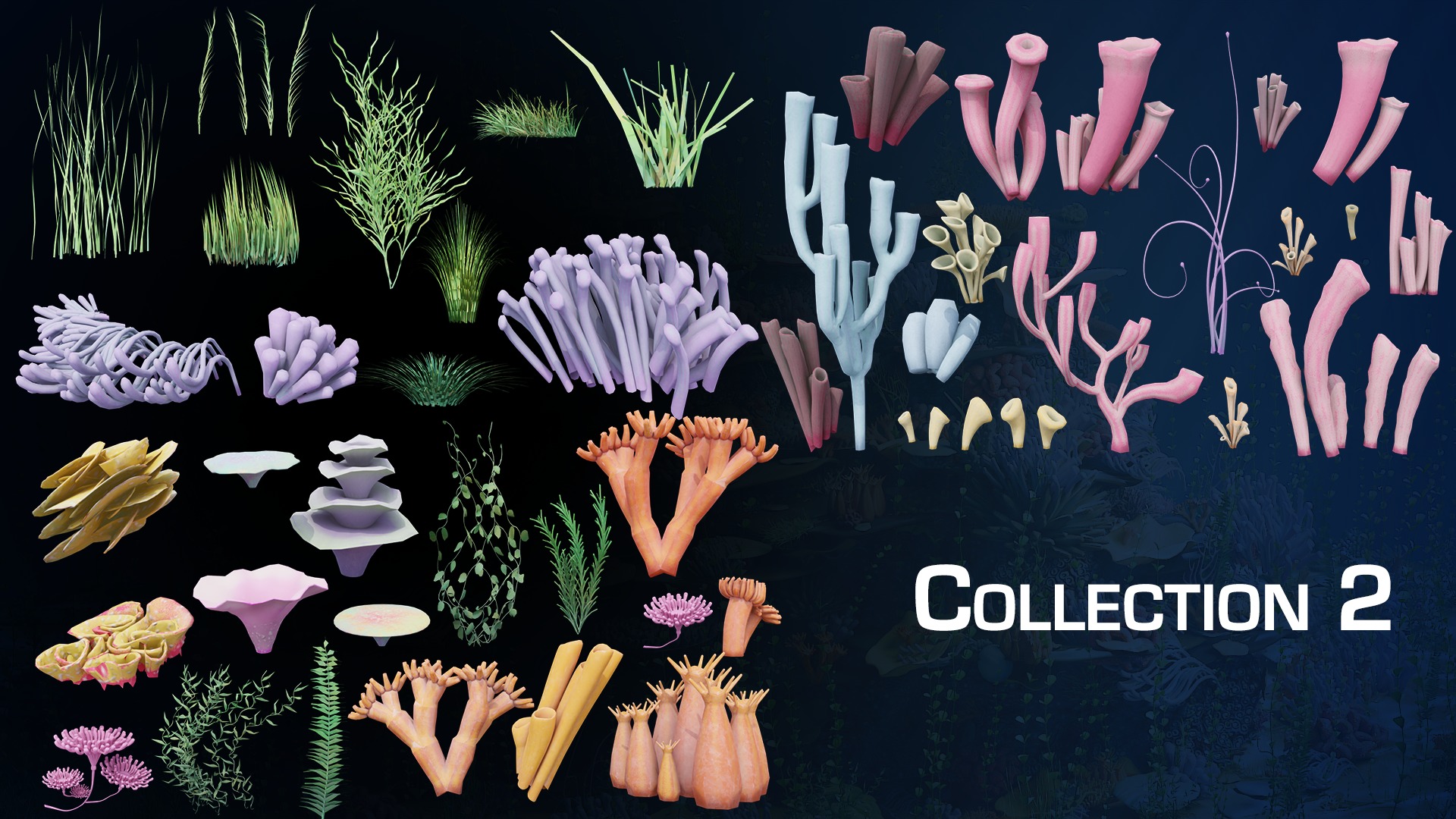 Blender Sea Coral Reef Geometry Node with Water Shader Setup 3D model_4