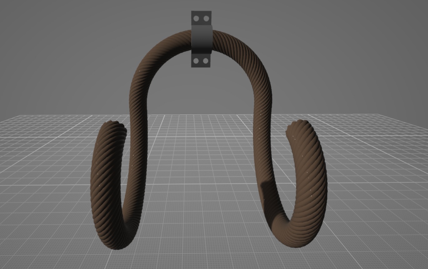 Wall-Mounted Rope Wine Holder 3D print model_16