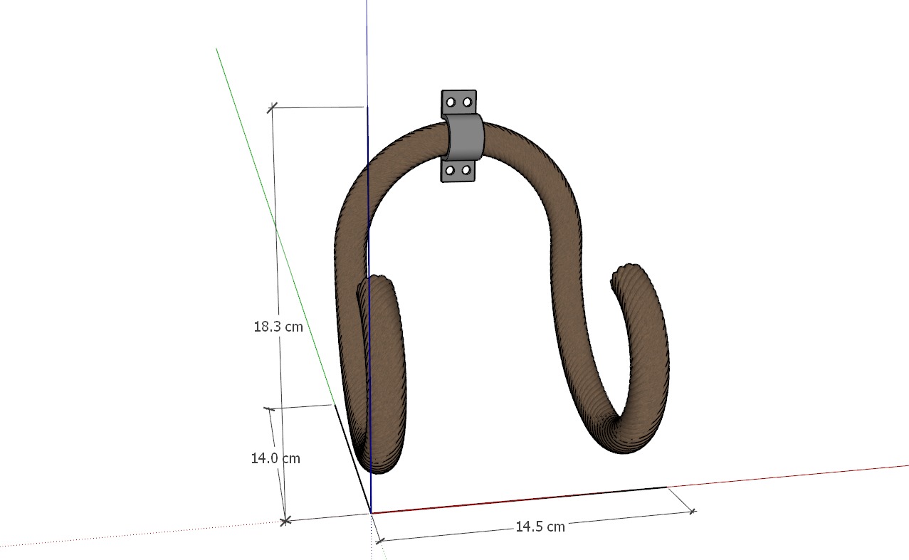Wall-Mounted Rope Wine Holder 3D print model_15