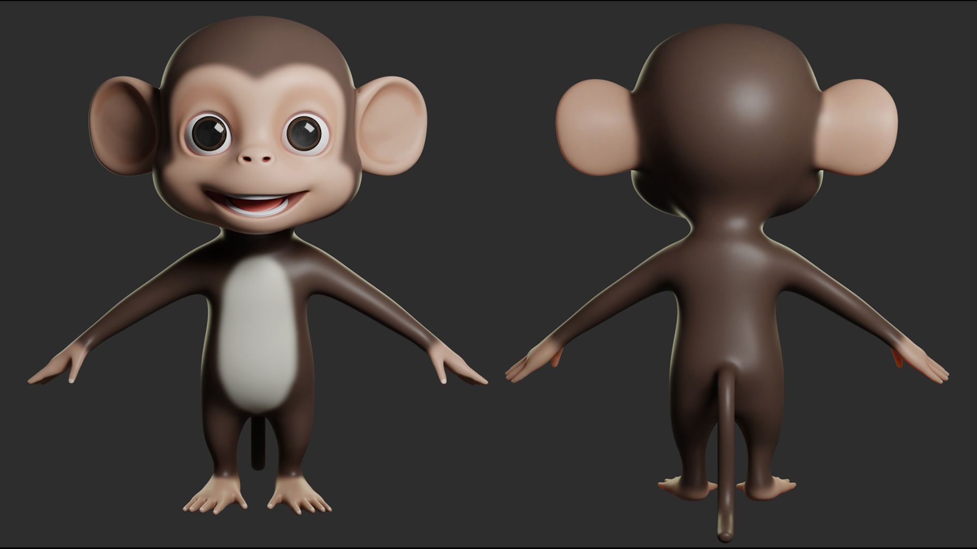 Primate Pack  Cartoon 3D Model Collection_11