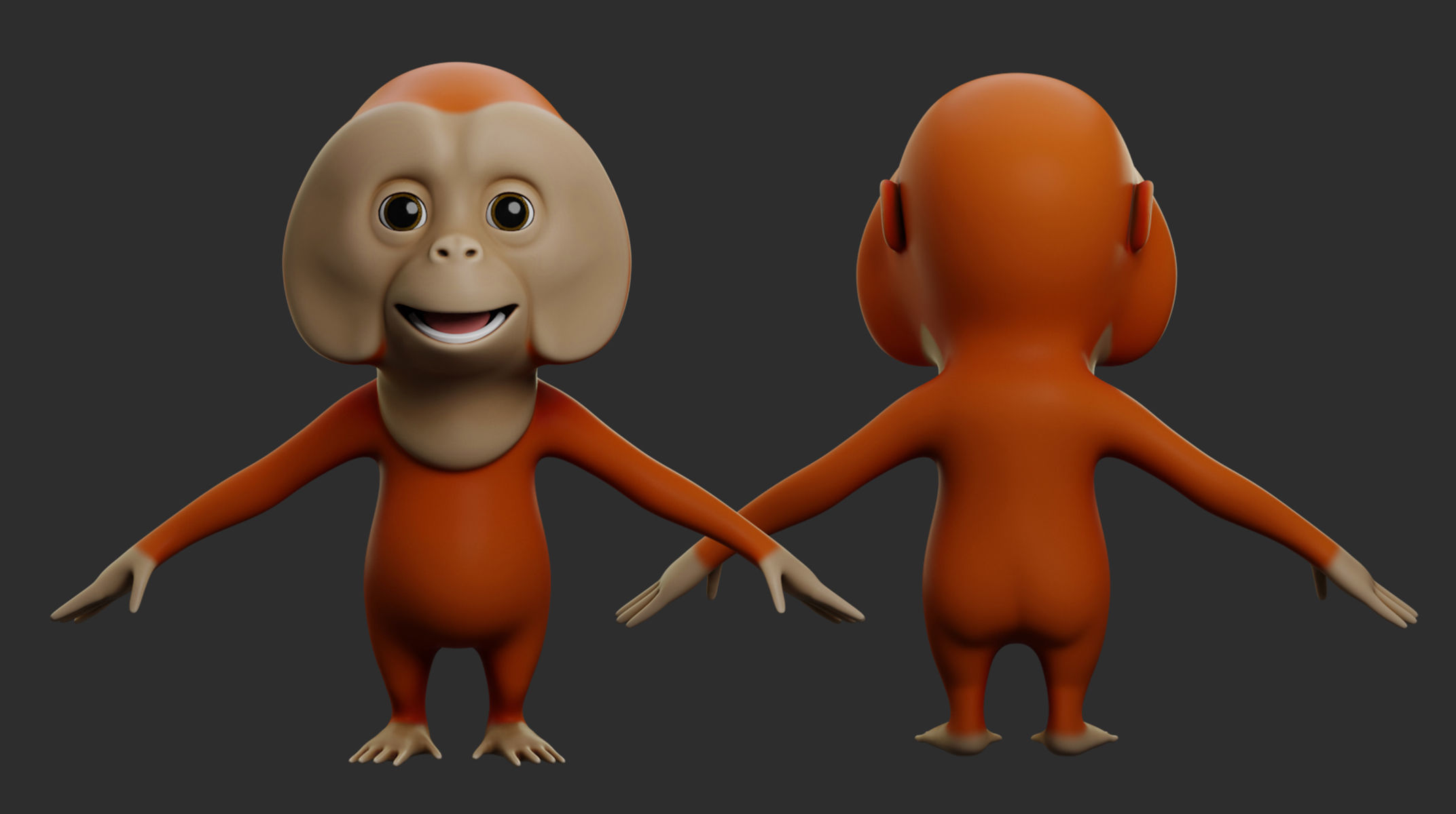 Primate Pack  Cartoon 3D Model Collection_15