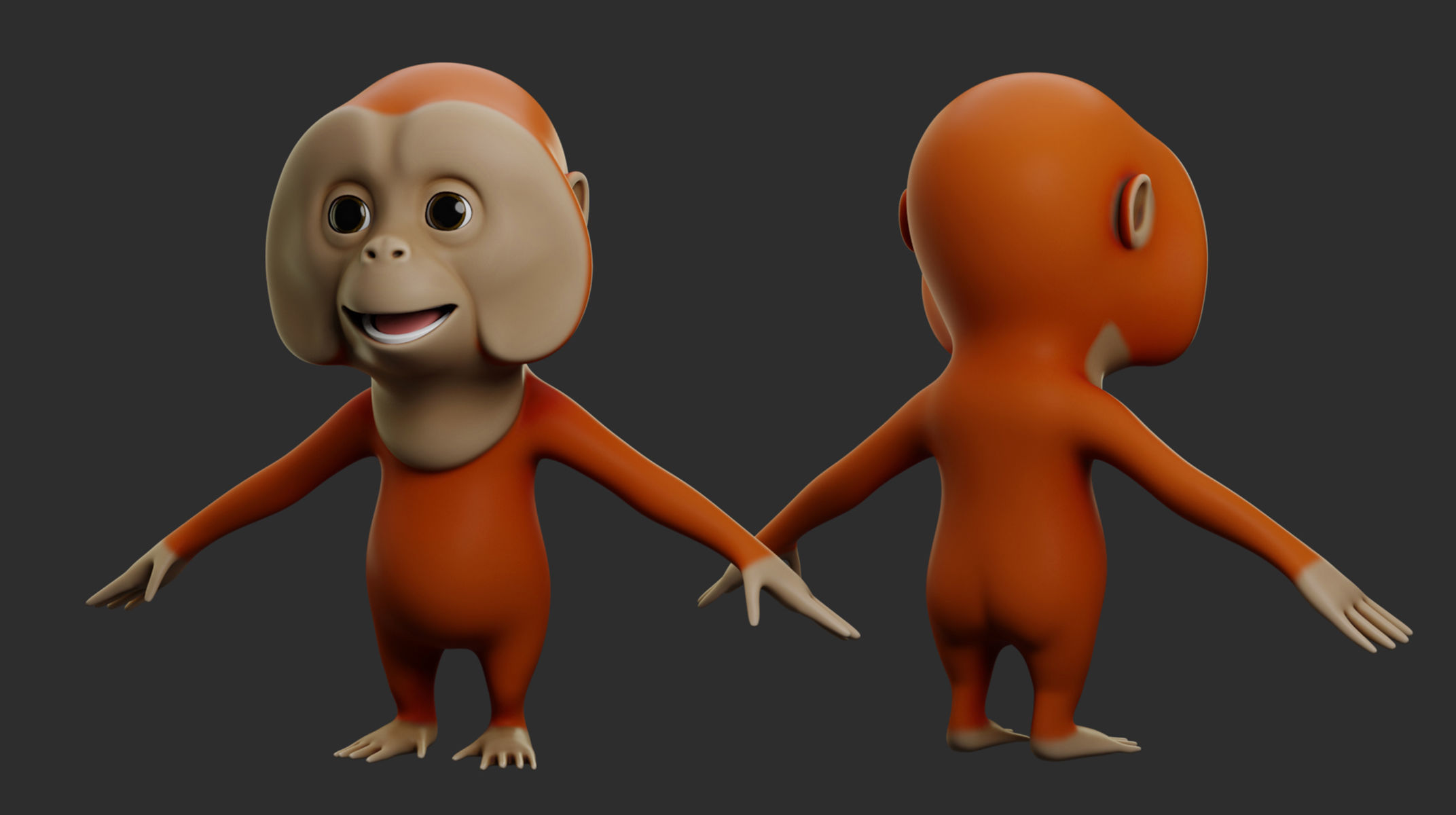 Primate Pack  Cartoon 3D Model Collection_17