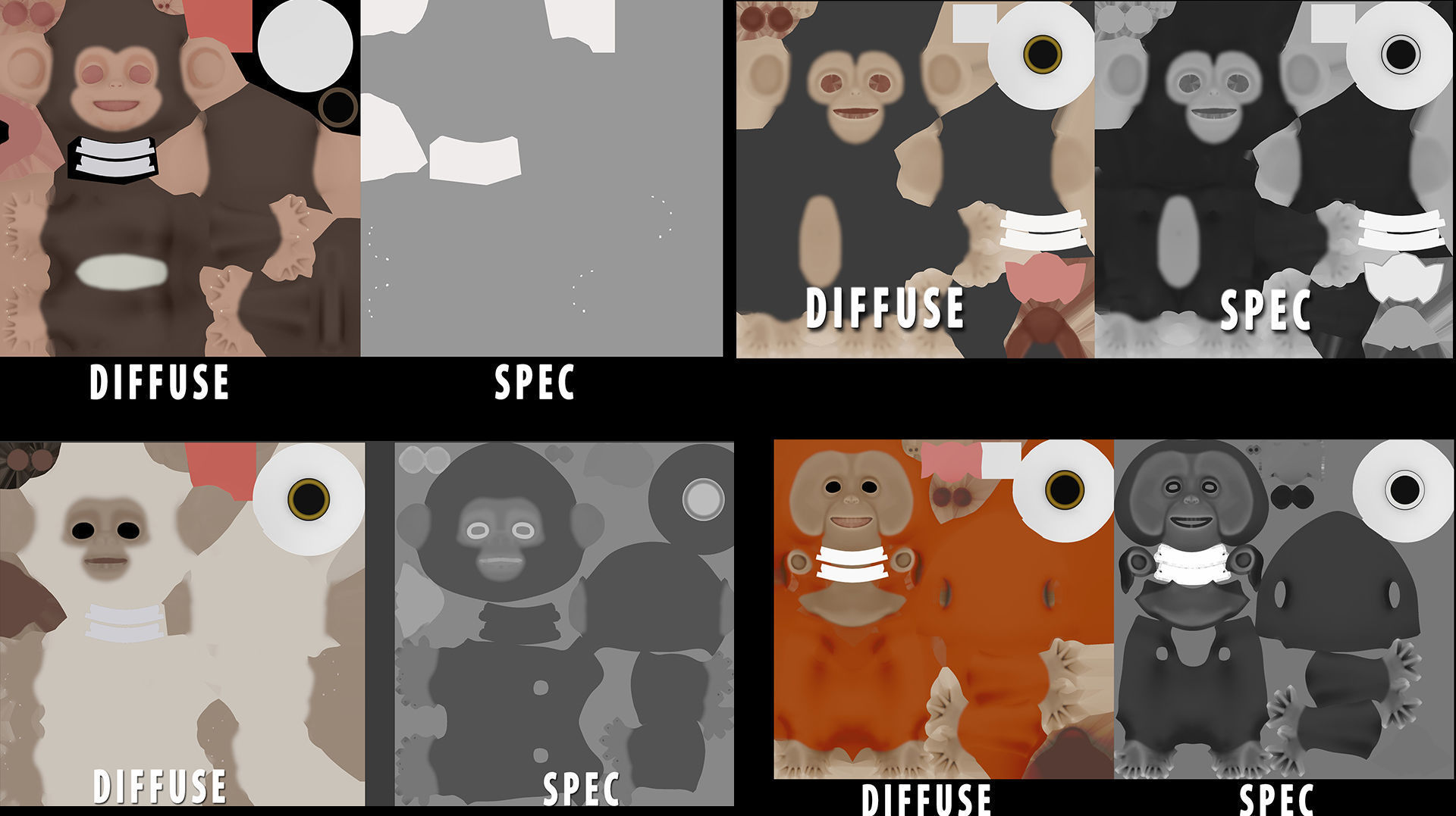 Primate Pack  Cartoon 3D Model Collection_6