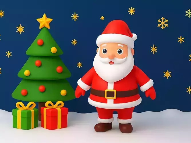 Cartoon Santa Claus Christmas