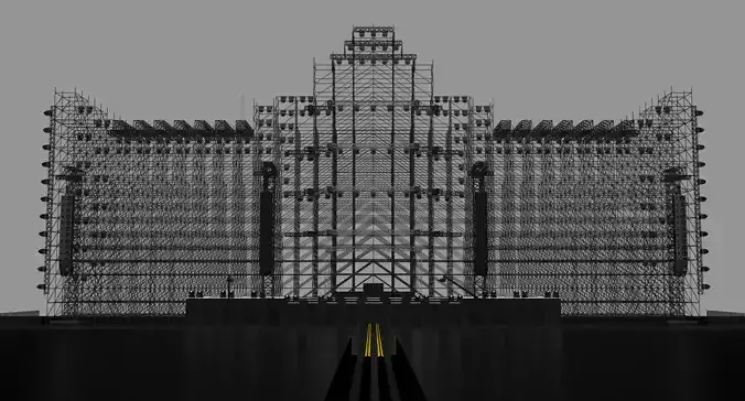 Stage infrastructure design 3D model 3D model