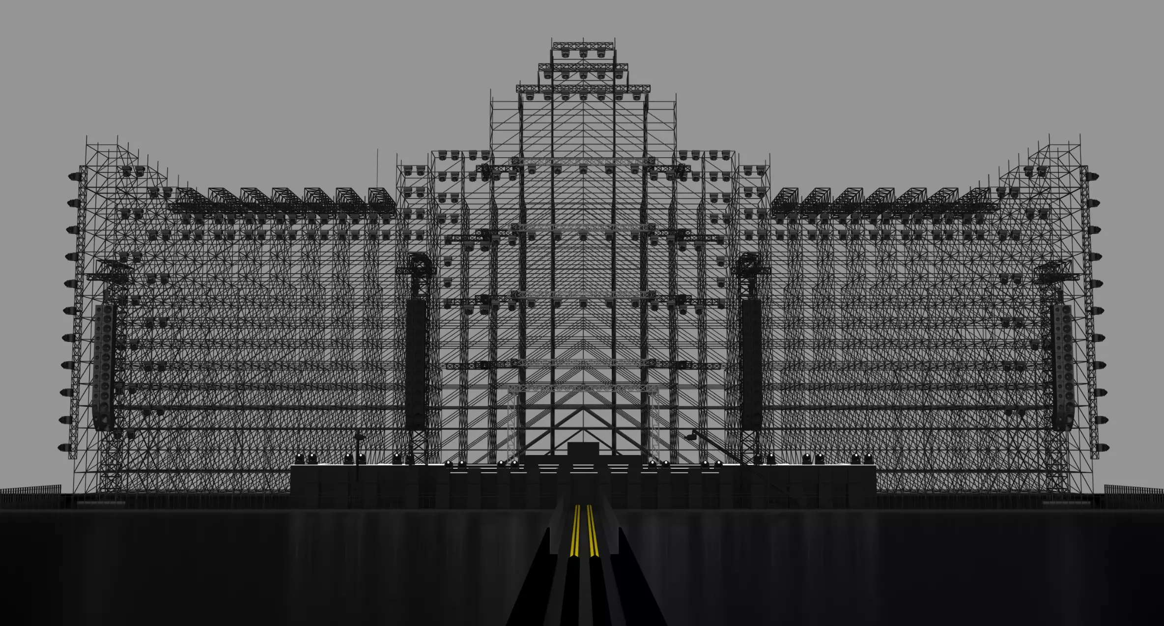 Stage infrastructure design 3D model 3D model_0