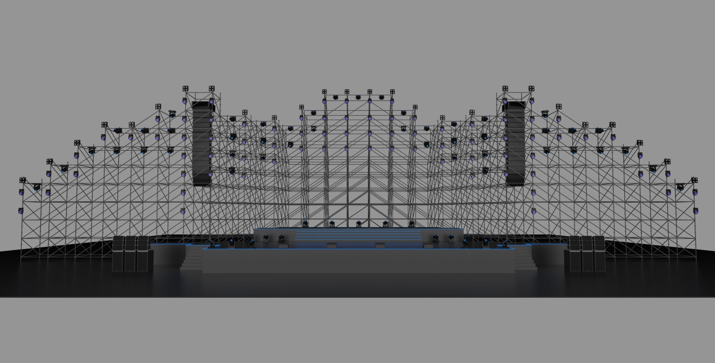 Stage infrastructure design 3D model 3D model_1