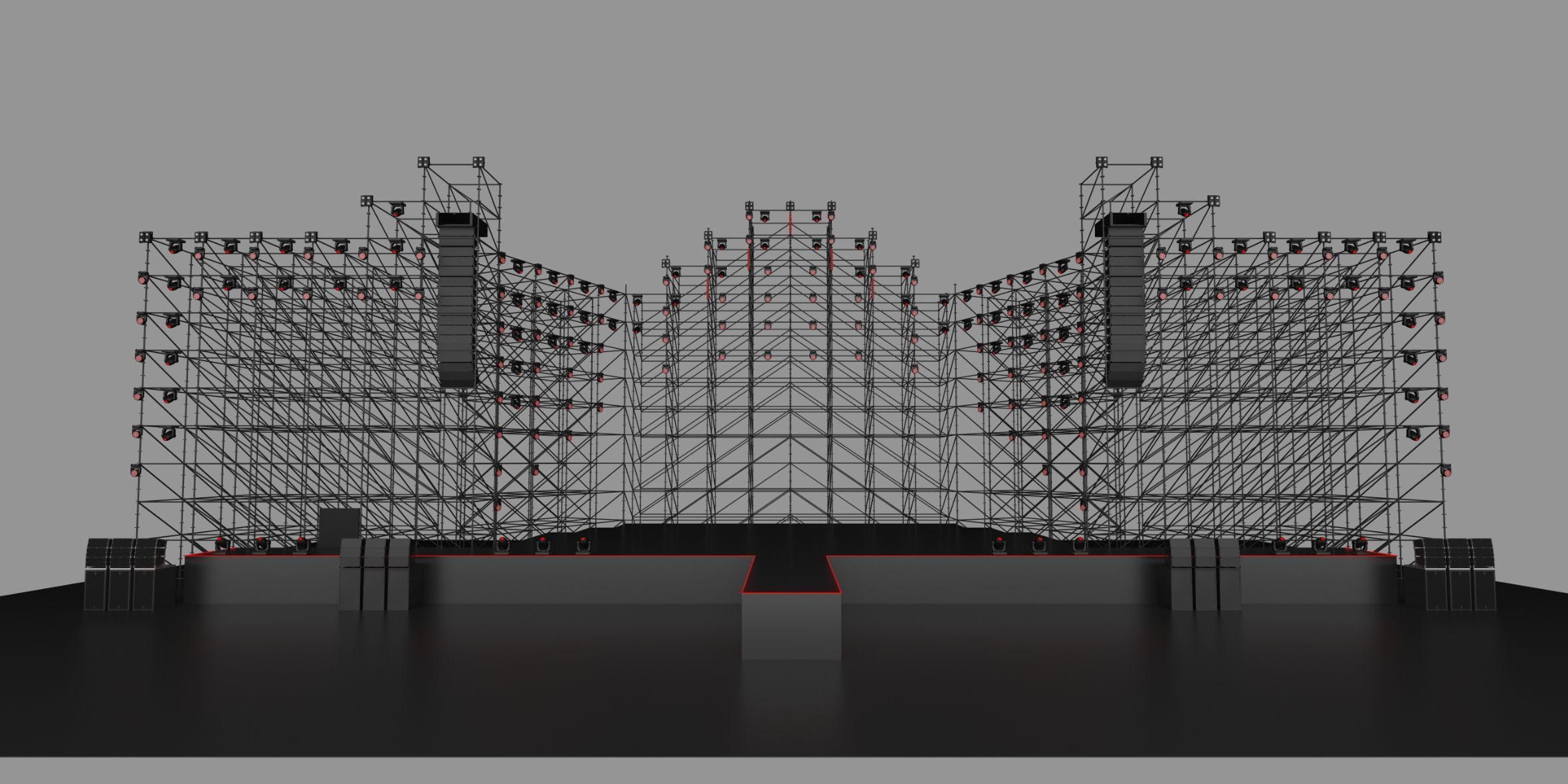 Stage infrastructure design 3D model 3D model_2