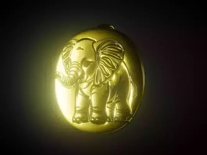 Baby elephant pendant 3D print model